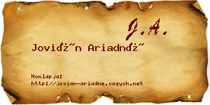 Jovián Ariadné névjegykártya