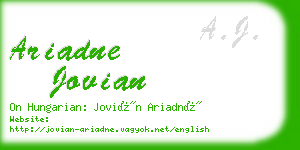 ariadne jovian business card